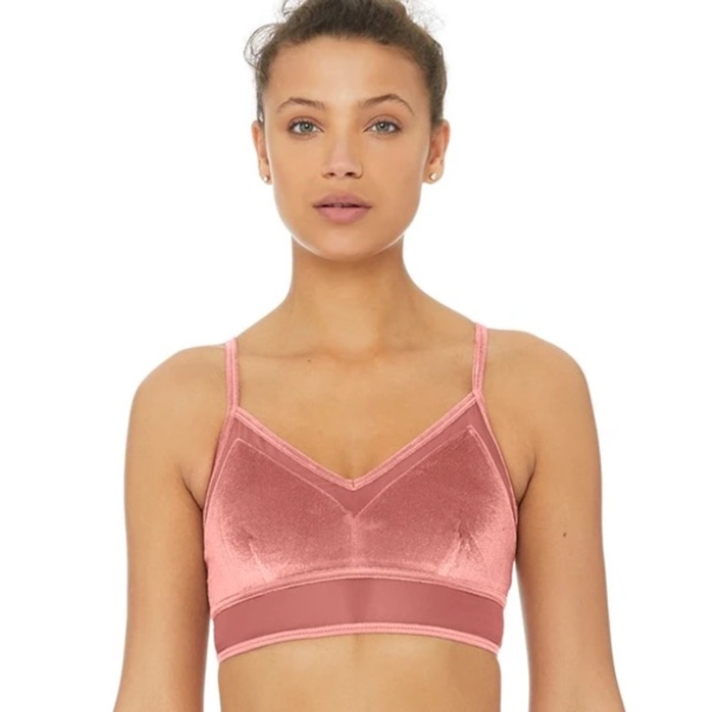 SOLD OUT Alo Yoga Luxe Velvet Bra - Rosewood